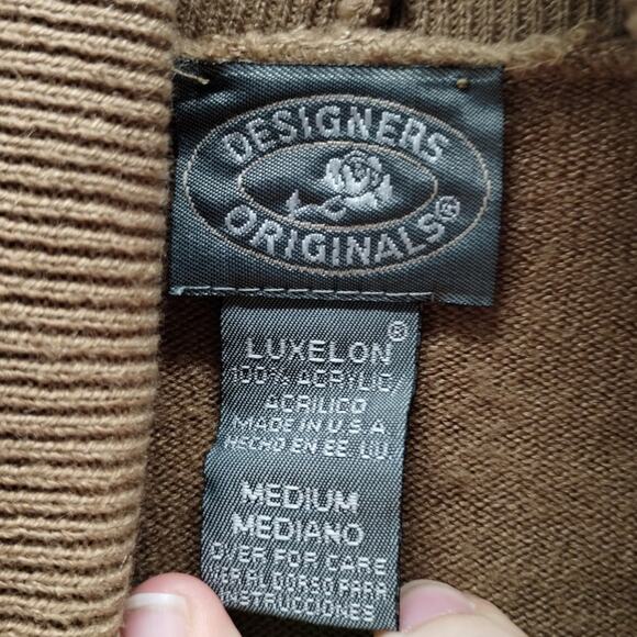 Designers Originals Vintage Womens Size Medium Brown Turtleneck Pullover Sweater - Picture 4 of 4